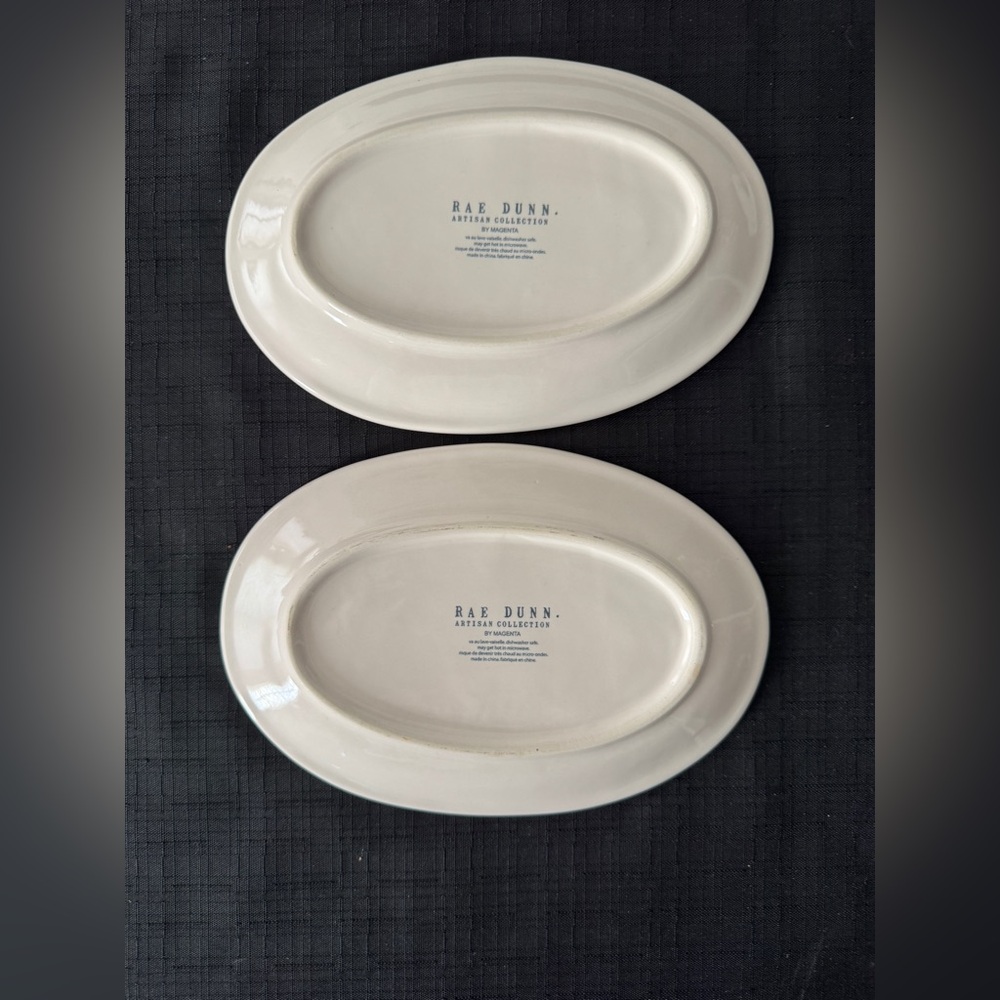 White Ceramic Snack Plates - Picture 2 of 2